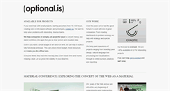 Desktop Screenshot of optional.is
